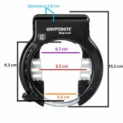 Antivol De Cadre Rétractable Kryptonite Compatible Plug In -Polisport Soldes antivol de cadre retractable kryptonite compatible plug in full 4