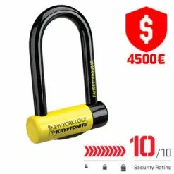 Antivol Vélo U à Clé New York Fahgettaboudit Mini Kryptonite -Polisport Soldes antivol velo u a cle new york fahgettaboudit mini kryptonite full