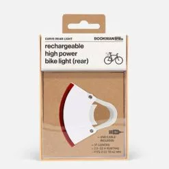 Eclairage Vélo Led Rechargeable Arrière 37 Lumens Curve Bookman -Polisport Soldes eclairage velo led rechargeable arriere curve bookman blanc full