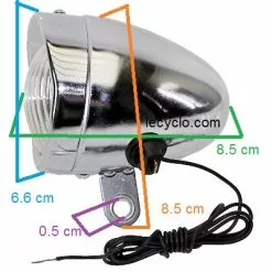 Brandless Feu Avant Dynamo Vintage Sur Fourche De Vélo -Polisport Soldes feu avant dynamo vintage sur fourche de velo full 6