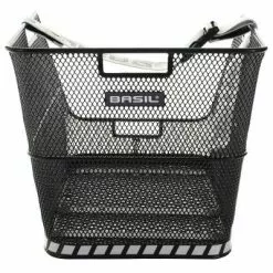 Grand Panier De Vélo Noir Sur Porte Bagage Arrière Class Basil -Polisport Soldes grand panier de velo noir sur porte bagage arriere class basil full 3