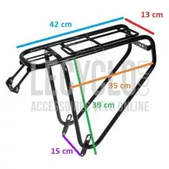 Porte Bagage Noir Charge 35 Kg Vélo Steco -Polisport Soldes porte bagage noir charge 35 kg velo steco full 3