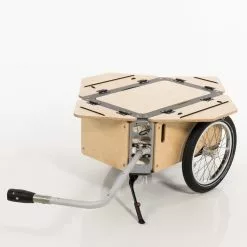 Remorque Vélo Bois Avec Coffre Modulable Flos 2425 Carette -Polisport Soldes remorque velo carette flos 4