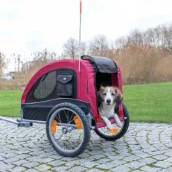 Remorque Vélo Pour Chien De Moins De 22 Kg - Trixie -Polisport Soldes remorque velo pour chien de moins de 22 kg trixie full 4