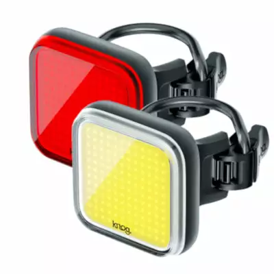 Set Feux Vélo Avant Et Arrière LED Blinder Square Knog 4 Set Feux Vélo Avant Et Arrière LED Blinder Square Knog – Image 2