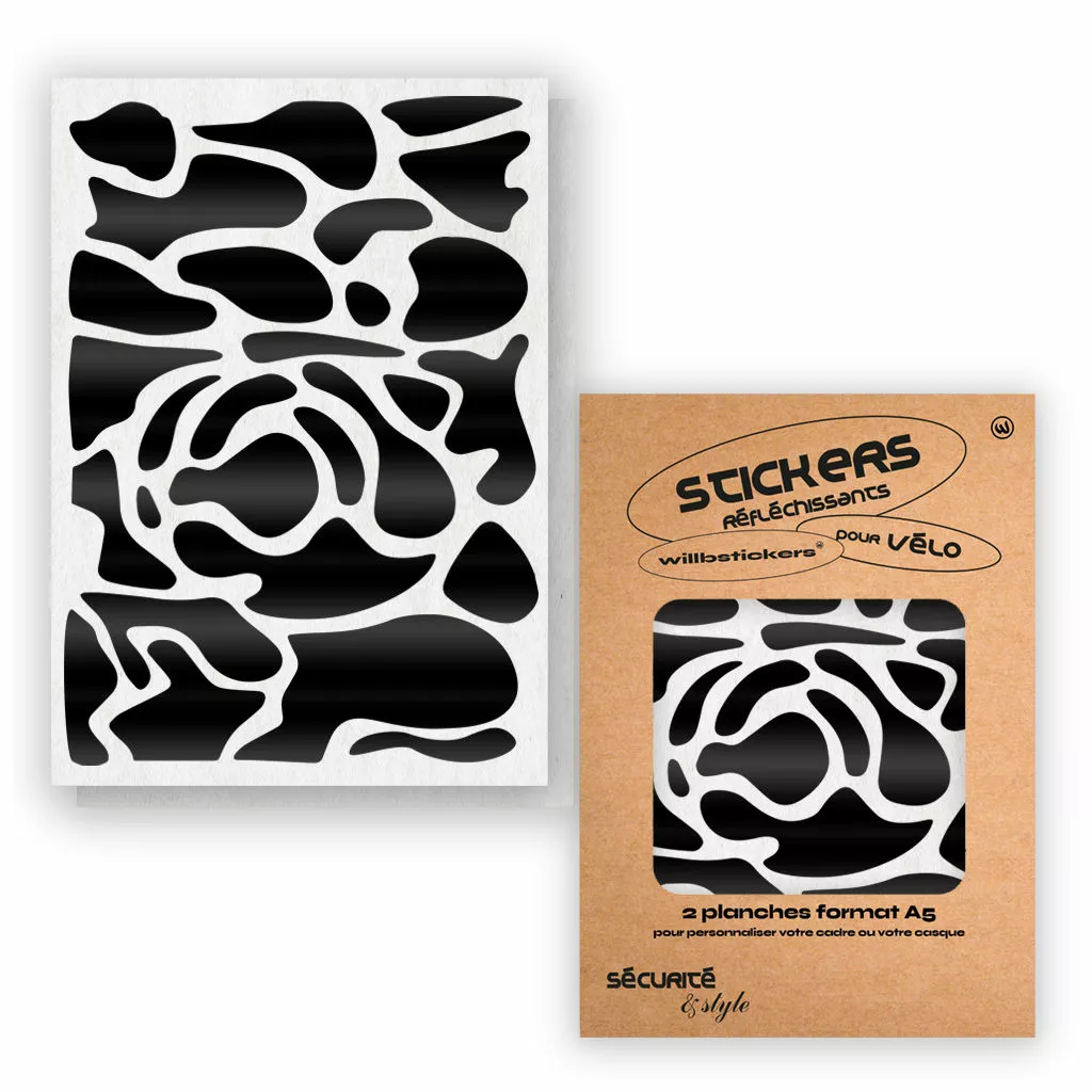 Stickers Réfléchissants Pour Cadre De Vélo Motif Camo Will B 4 Stickers Réfléchissants Pour Cadre De Vélo Motif Camo Will B – Image 2